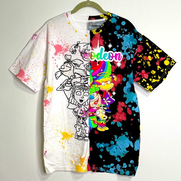 Nickelodeon Rugrats unisex t-shirt Size M Paint Splatter - Picture 1 of 7